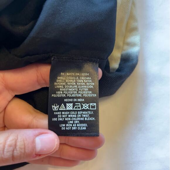 ANTHROPOLOGIE Floreat Indigo Inkwash Shift Long Sleeve Tunic Dress French Sz 4 - Picture 10 of 11